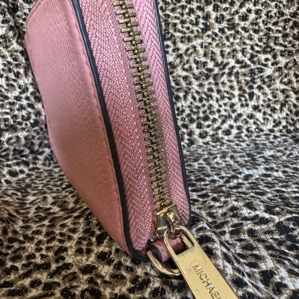 Michael Kors Pink Zip-Around Leather Wallet - Picture 5 of 12